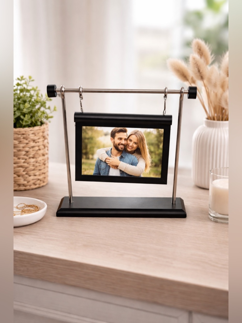 industrial hanging metal picture frame